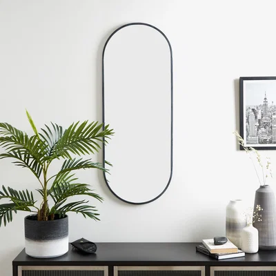 Dunelm Full Length Lozenge Metal Mirror 40cm x 100cm Pewter
