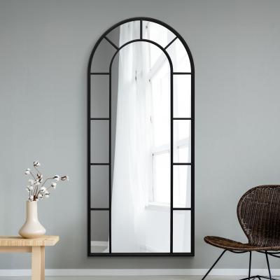 Dunelm Arcus Denestra Framed Arched Leaner Wall Mirror Black