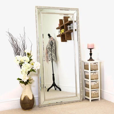 Dunelm Anastasia Silver Effect Leaner Mirror Silver Effect