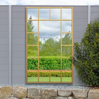 Dunelm Wenestra Modern Indoor Outdoor Leaner Wall Mirror Gold