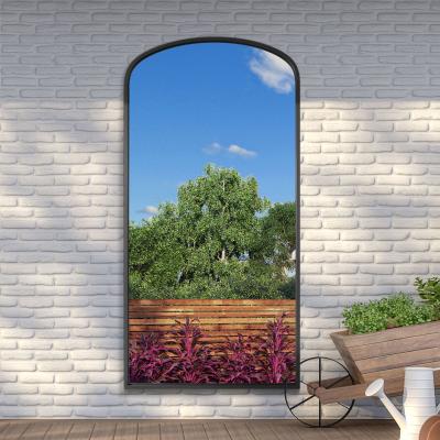 Dunelm Curva Arched Indoor Outdoor Leaner Wall Mirror Black