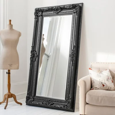 Dunelm Vasse Leaner Mirror, 99x185cm Black