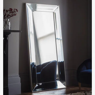 Dunelm Gallina Leaner Mirror, Silver 92x183cm Silver