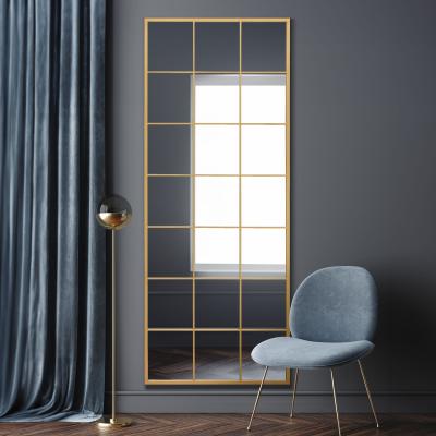 Dunelm Fenestra Modern Window Leaner Wall Mirror Gold