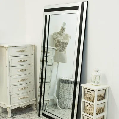 Dunelm Westbury Black Leaner Mirror Black