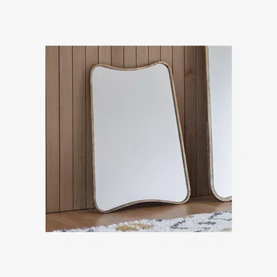 Furniture123 Caspian House Kurva Gold Rectangle Mirror