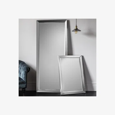 Furniture123 Rectangle Leaner Mirror with Mirrored Frame - Caspian House