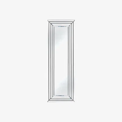 Furniture123 Sawyer Mirrored Glass Art Deco Retangle Floor Mirror