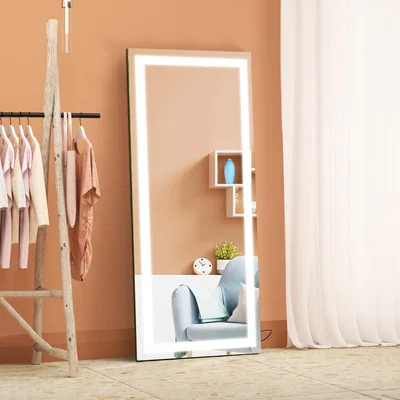 Furniture123 LED Full Length Mirror - Free Standing - Glamour