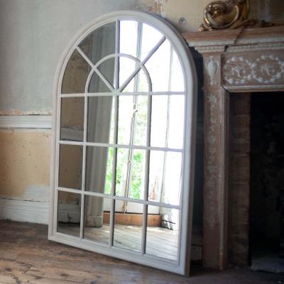 Graham & Green Grey Arched Window Mirror