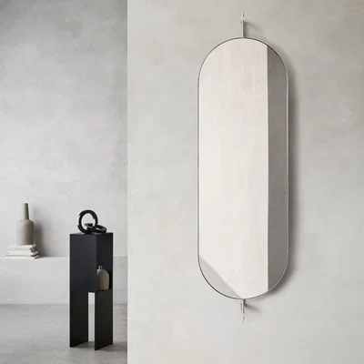Heal's Heal's Oval Rotating Mirror Beige - Heal's UK Furniture