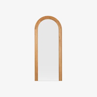 Heal's Heal's Oxbow Textured Arch Mirror Oak - Heal's UK Furniture