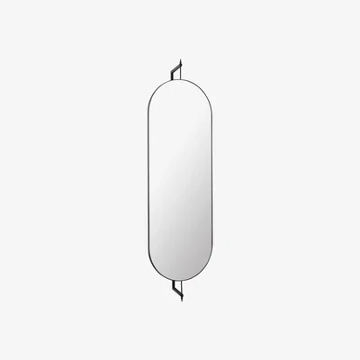 Heal's Heal's Oval Rotating Mirror Black - Heal's UK Furniture