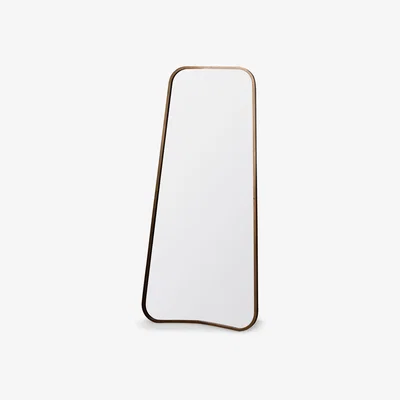 John Lewis Kurva Curved Metal Corners Leaner Mirror, 123 x 56.5cm