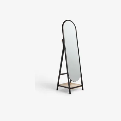 John Lewis John Lewis & Partners Rattan Freestanding Mirror