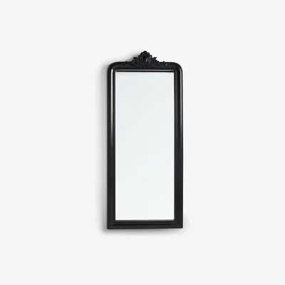 John Lewis John Lewis & Partners Rococo Frame Full-Length Wall/Leaner Mirror, 182 x 90cm, Black