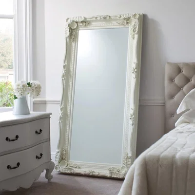 Knees Carved Louis Leaner Mirror - Cream