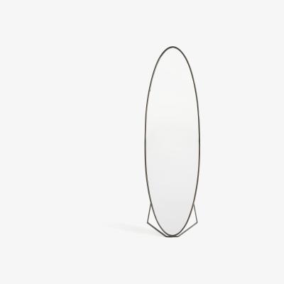 La Redoute Koban Oval Psyche Mirror with Metal Frame, H169.5cm