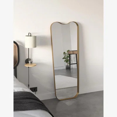 Marks & Spencer M&S Curved Floor Standing Mirror - Antique Brass, Antique Brass