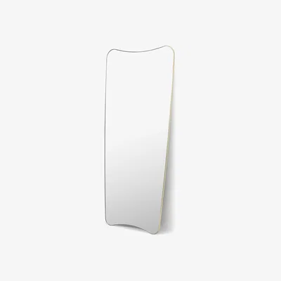 Made.com Asano Leaning Floor Mirror, 82 x 180 cm, Brushed Brass