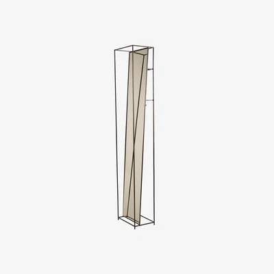 Made in Design Selfie Mirror with base - / L 35 x H 180 cm - With hooks & shelves by Pols Potten Black