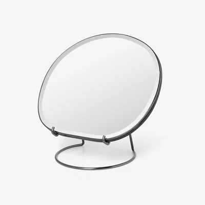 Made in Design Pond Free standing mirrors - / Ø16 x H 23 cm by Ferm Living Grey/Silver/Metal
