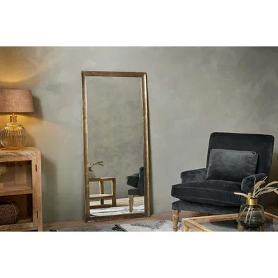 Nkuku Nkuku Yadur Full Length Mirror | Mirrors | Antique Brass