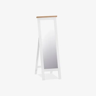 Oak&More Eden Oak and White Cheval Mirror