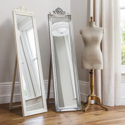 Olivia's Gallery Direct Lambeth Wood Cheval Mirror / Silver