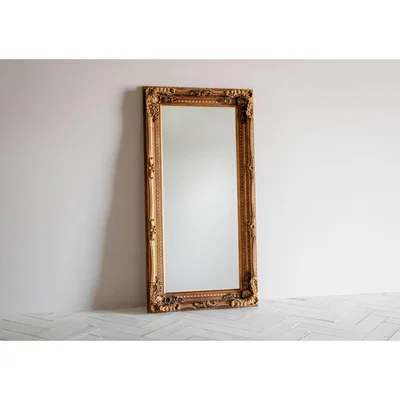 Perch and Parrow Victoria Standing Mirror in Gold