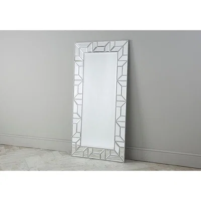 Perch and Parrow Millicent Standing Mirror in Silver