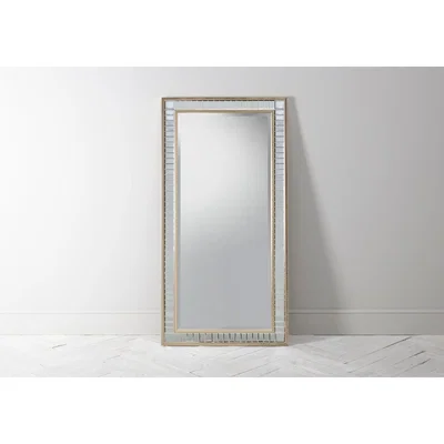 Perch and Parrow Monica Standing Mirror in Brushed Gold