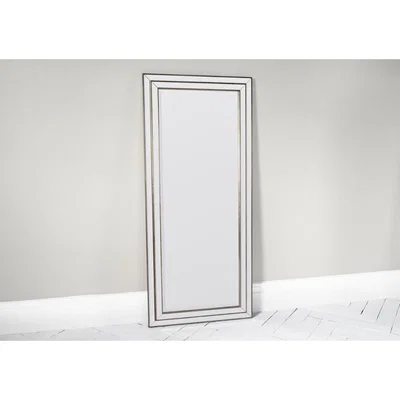 Perch and Parrow Casey Standing Mirror with Antique Silver Finish