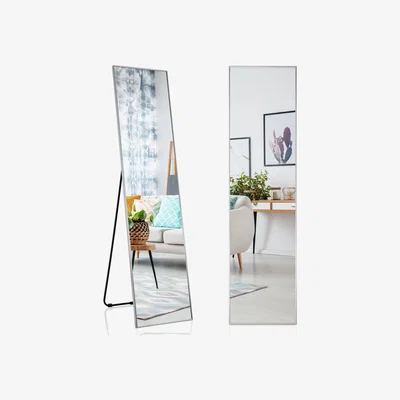 The Range Shatter-proof Full Length Standing Mirror - Silver