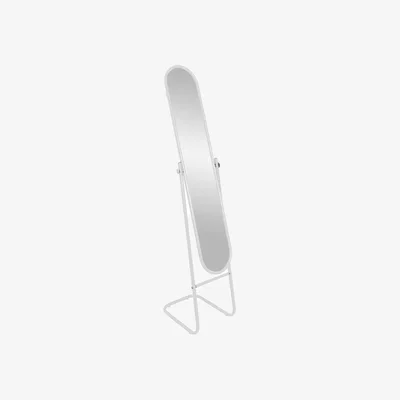 The Range Round Full-Length Mirror - 153cm x 30cm - White