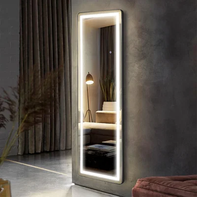 The Range Full Length Backlit LED Dressing Mirror With Touch Switch Bedroom Decor - Silvery