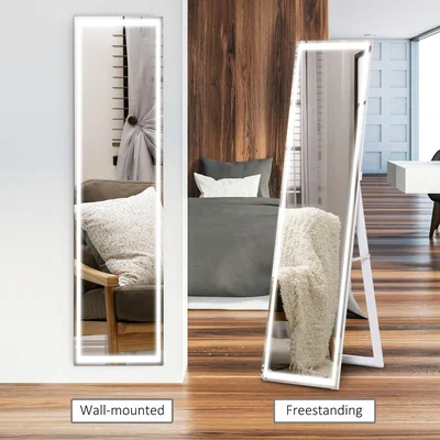 The Range Full Length Mirror with LED Light - White