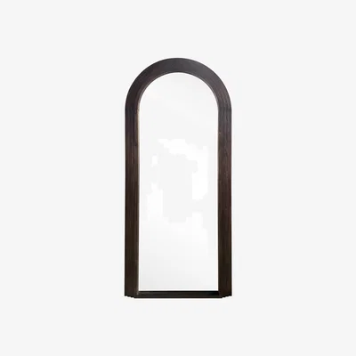 The Range Harlow Wooden Arch Leaner Mirror - Brown
