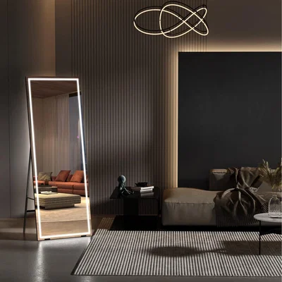 The Range LED Full Length Mirror,Free Standing Floor Mirror - silver / 10.8kg