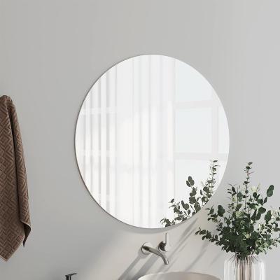 The Range Frameless Wall Mounted Mirror with Polished Edge n Pre-Drilled Holes - silver / 2.9kg