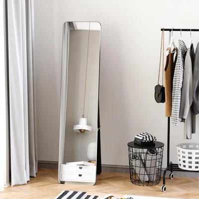 The Range Full Length Mirror Floor Standing or Wall Mount Dressing Mirror - Black