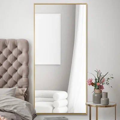 The Range Artus Gold Aluminium Wall Leaner Mirror - Gold