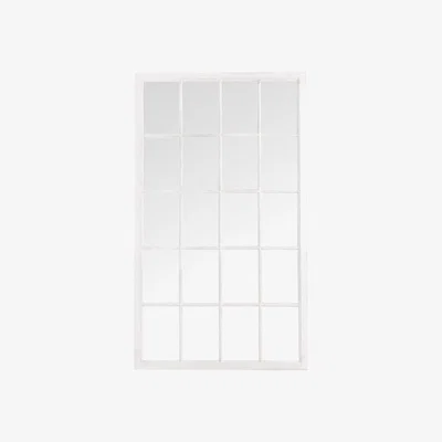 The Range Leaner Window Mirror - Distressed White