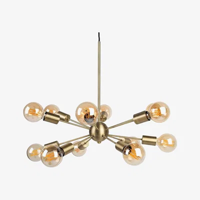 Heal's Heal's Mega Junction Chandelier 12 Light Black - Heal's UK Lighting