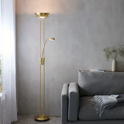 Pagazzi Rome Mother & Child Floor Lamp Satin Brass