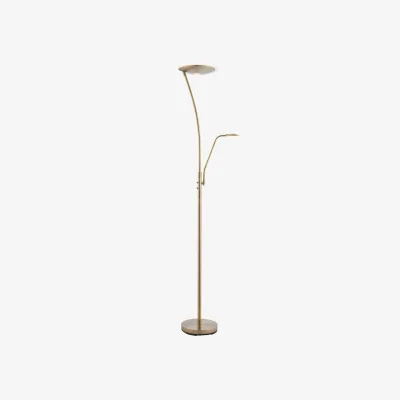 Pagazzi Alassio Mother & Child Task Floor Lamp Antique Brass