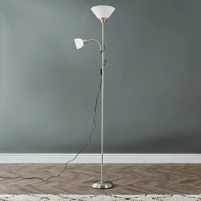 The Range Mozz Mother and Child Floor Lamp - Brushed Chrome