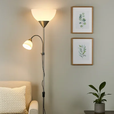 The Range Hudson Mother and Child Floor Lamp - Silver