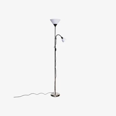 The Range Mozz Mother and Child Floor Lamp and Bulbs - Black Chrome