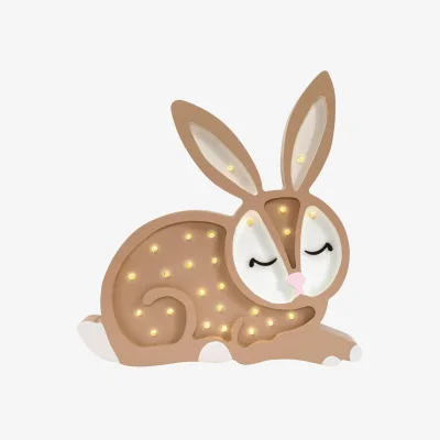 Westwing Kids Handmade LED Lamp Bunny with Timer Function and Remote Control, Dimmable